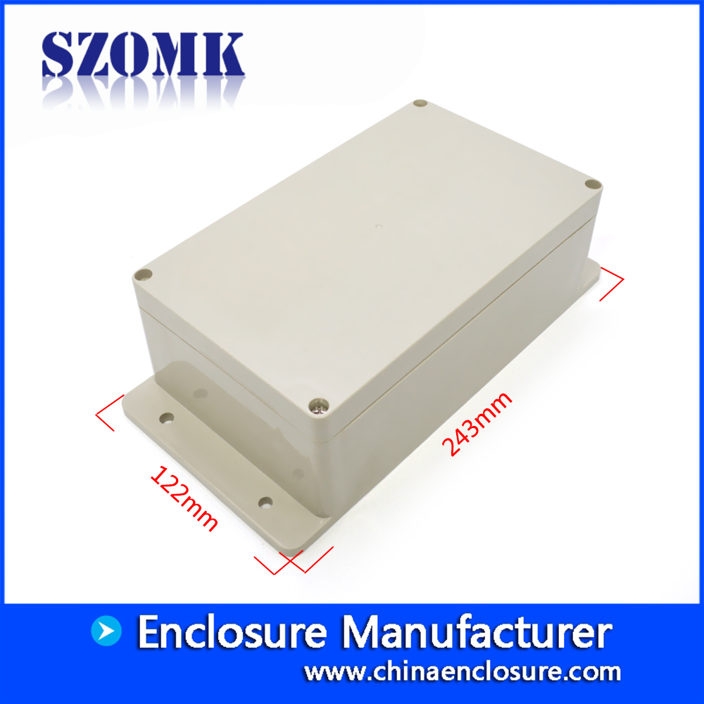 Caixa de plástico à prova de intempéries SZOMK para aparelhos elétricos AK-B-11 243 * 122 * 74mm