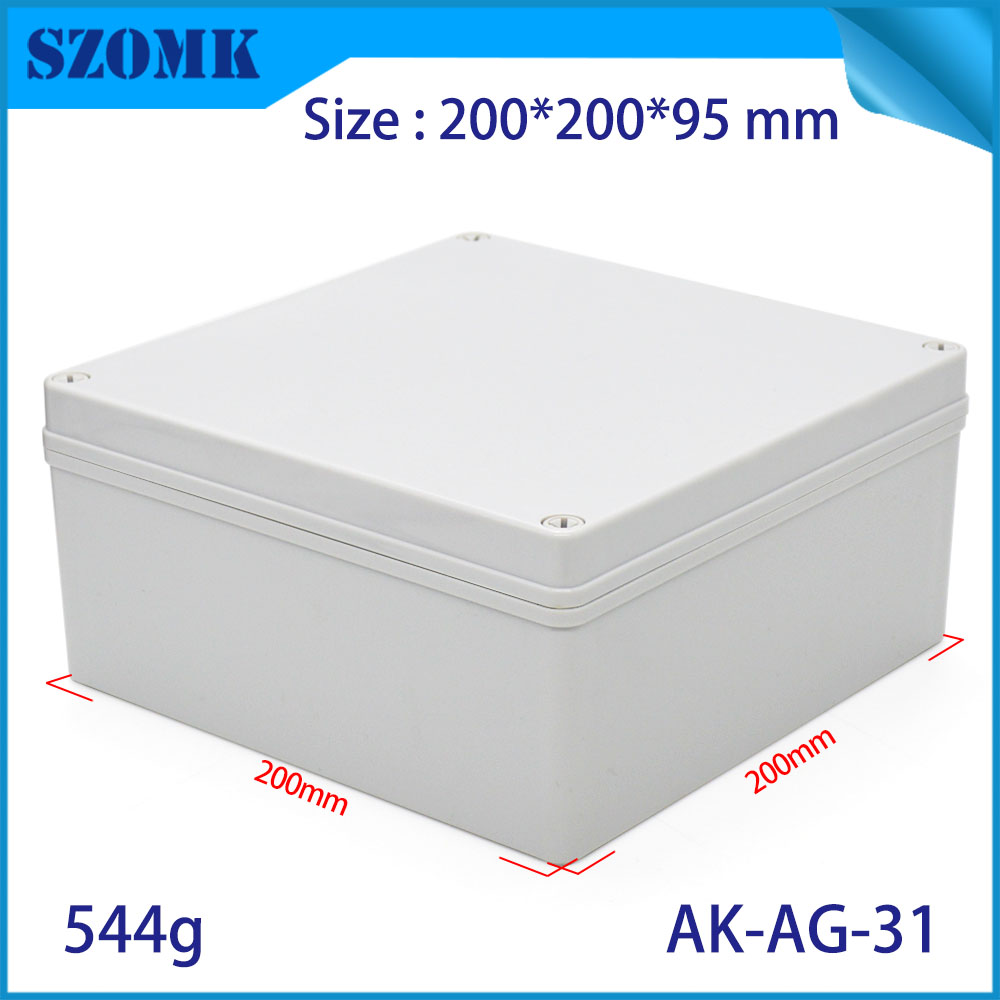 Szomk Big Square Clave IP66 Caja de conexiones impermeables AK-AG-31 200 * 200 * 95 mm