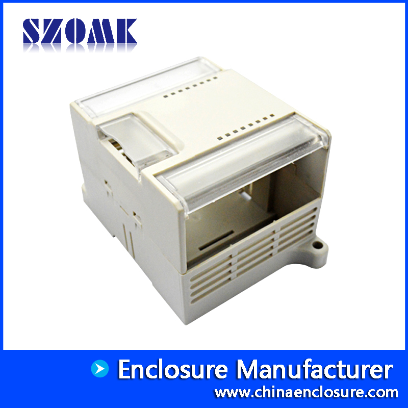 Din rail industrial plastic enclosure electrical control boxes from SZOMK AK-DR-20 110x75x65mm