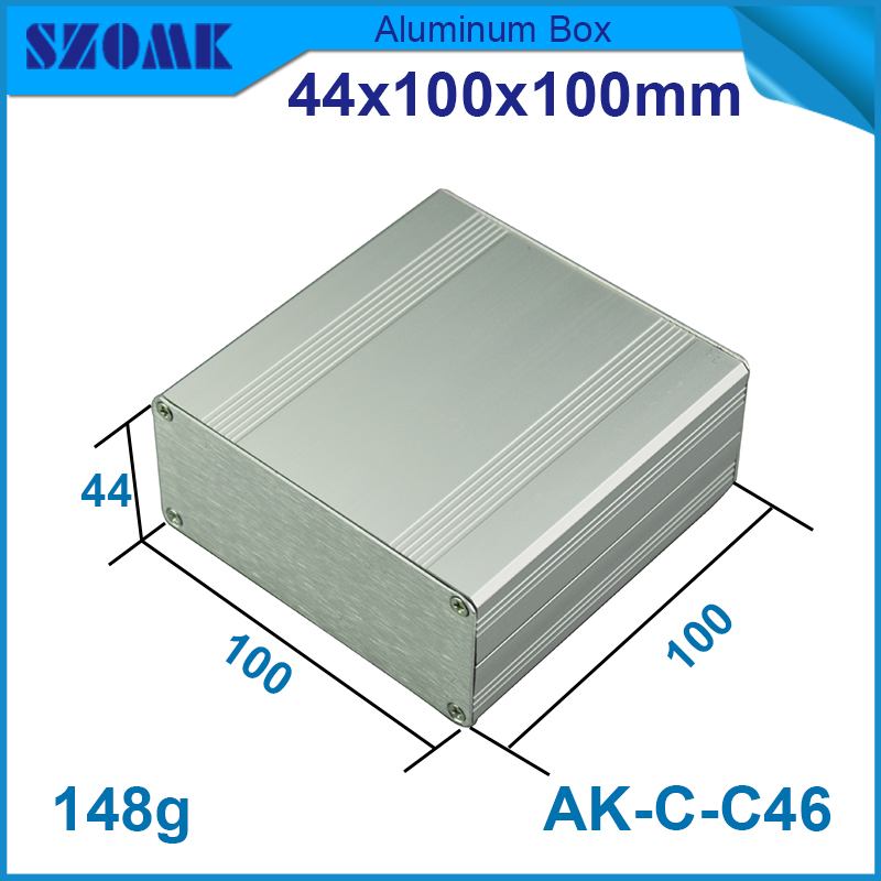 aluminum extrusion case custom electronic  pcb enclosure AK-C-C46 44*100*100mm