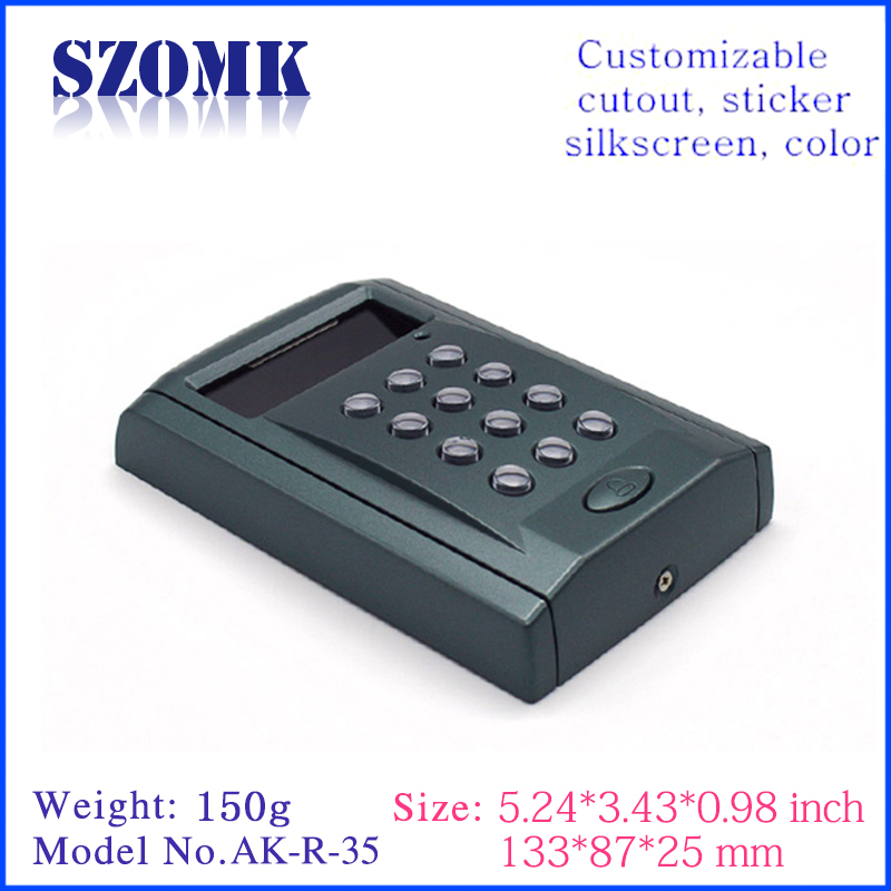 classic plastic enclosure with keyboard and lcd for pcb device AK-R-35 133*87*25 mm