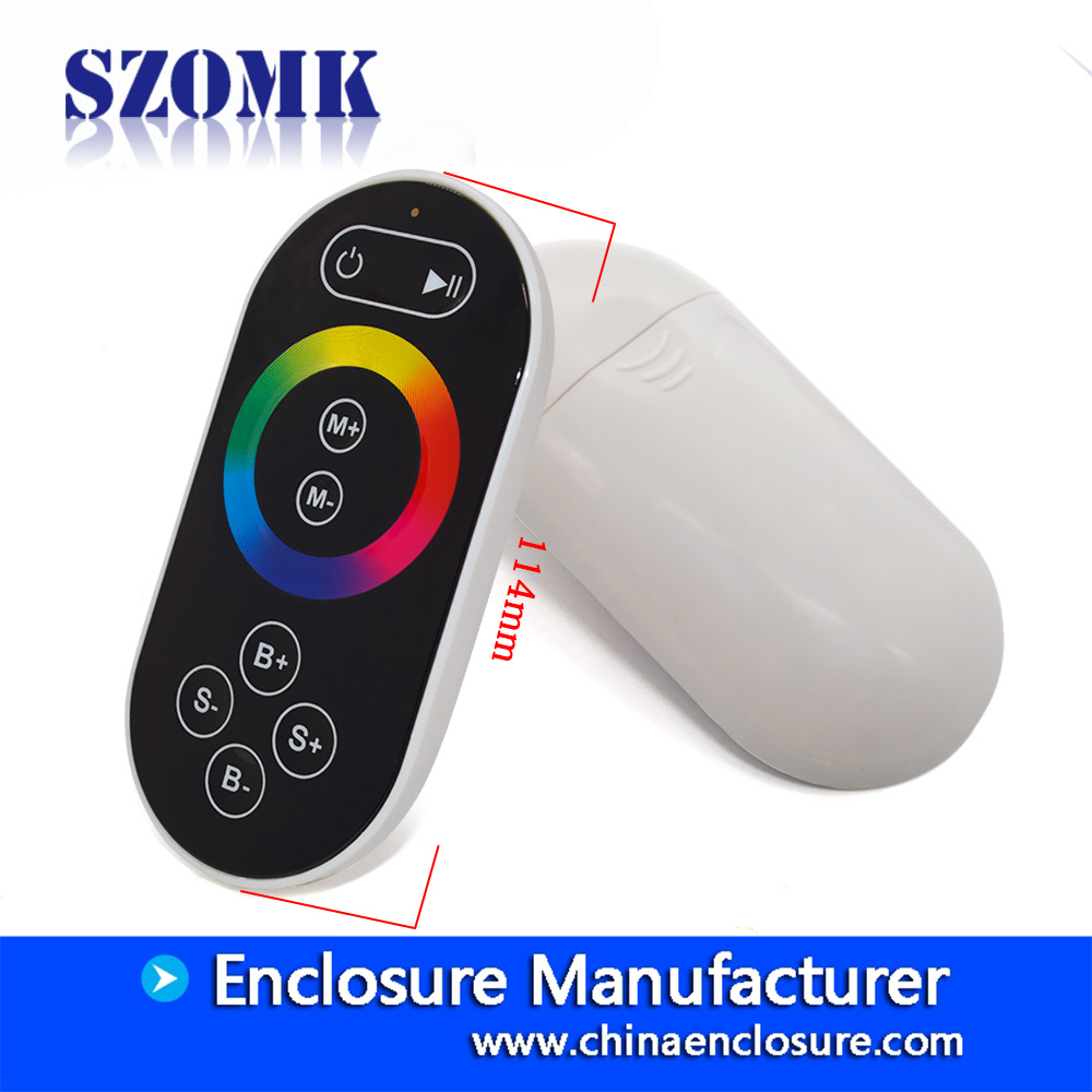 customized plastic LED smart home product remote control enclosure size 114*55*25mm