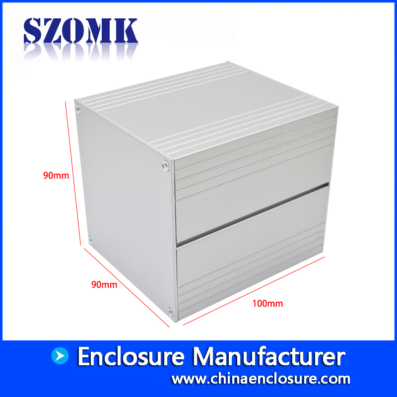 electronic diy extruded aluminum project box for pcb AK-C-B80 90*90*100mm
