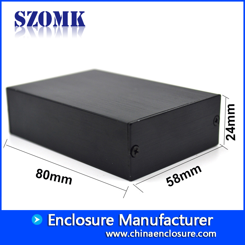 high quality colorful anodized extruded aluminum transmitter enclosure AK-C-B49 24*58*80mm