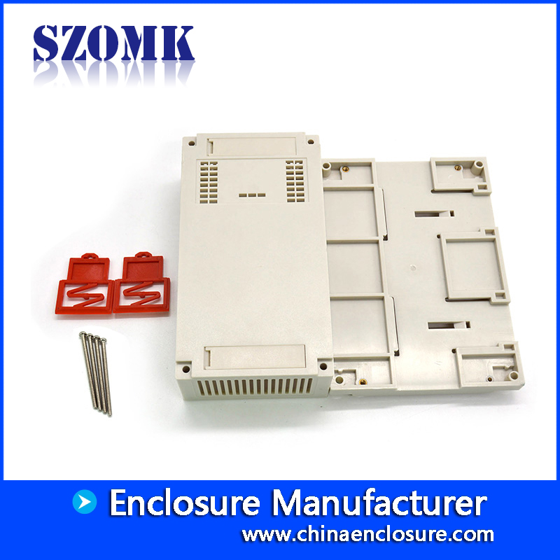 plastic din rail enclosure with  155*110*60mm plastic junction industry box for electronic devices