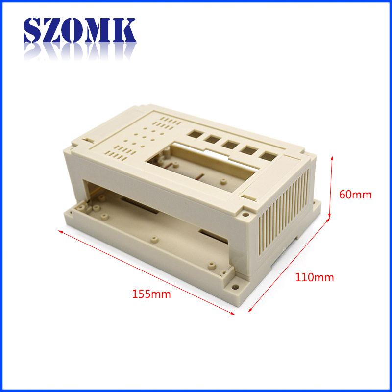 plastic din rail enclosure with  155*110*60mm plastic juntion distribution housing from szomk