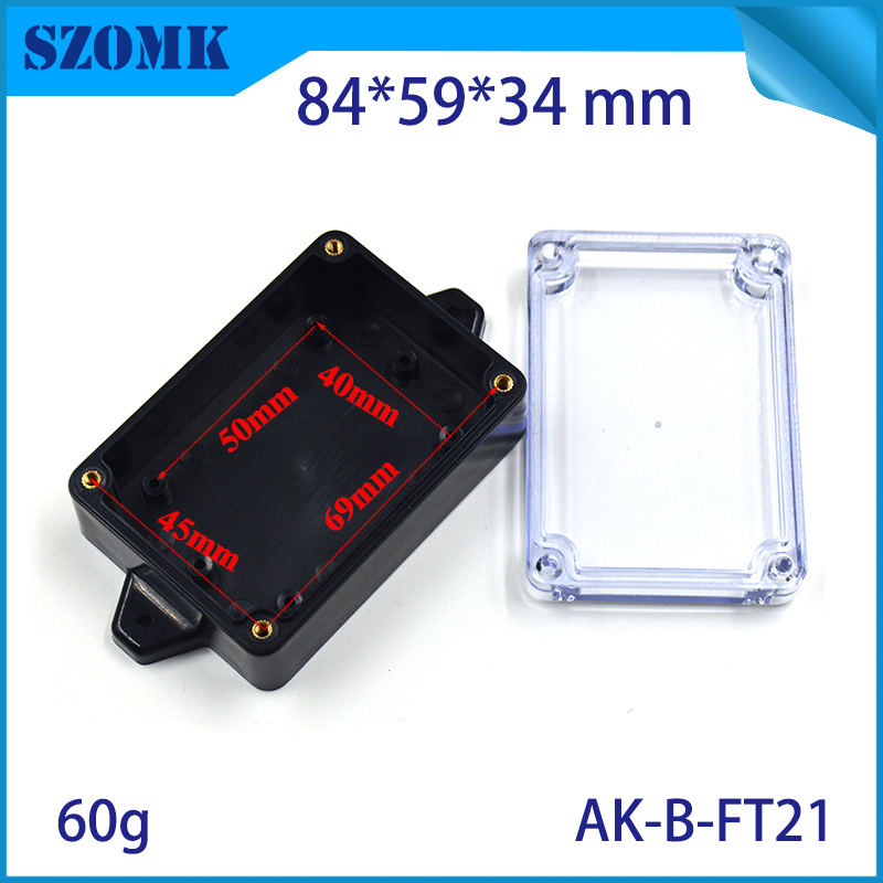 plastic waterproof enclosures for electronics indoor and outdoor use 84*59*34 mm