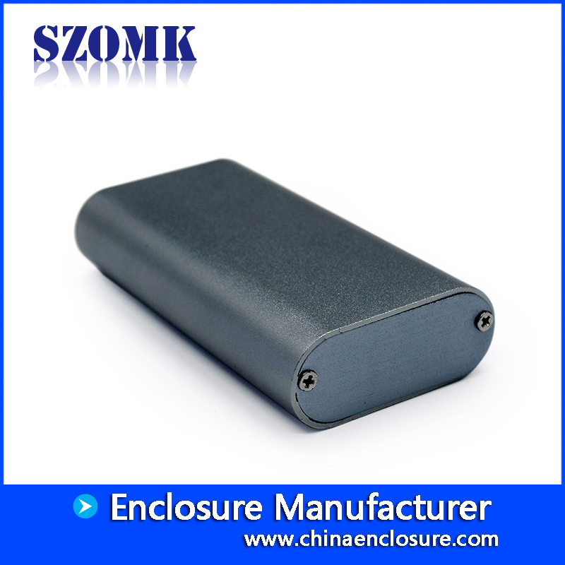 small handheld aluminum extruded enclosure for  mobile power supply AK-C-B69 21*51*102mm