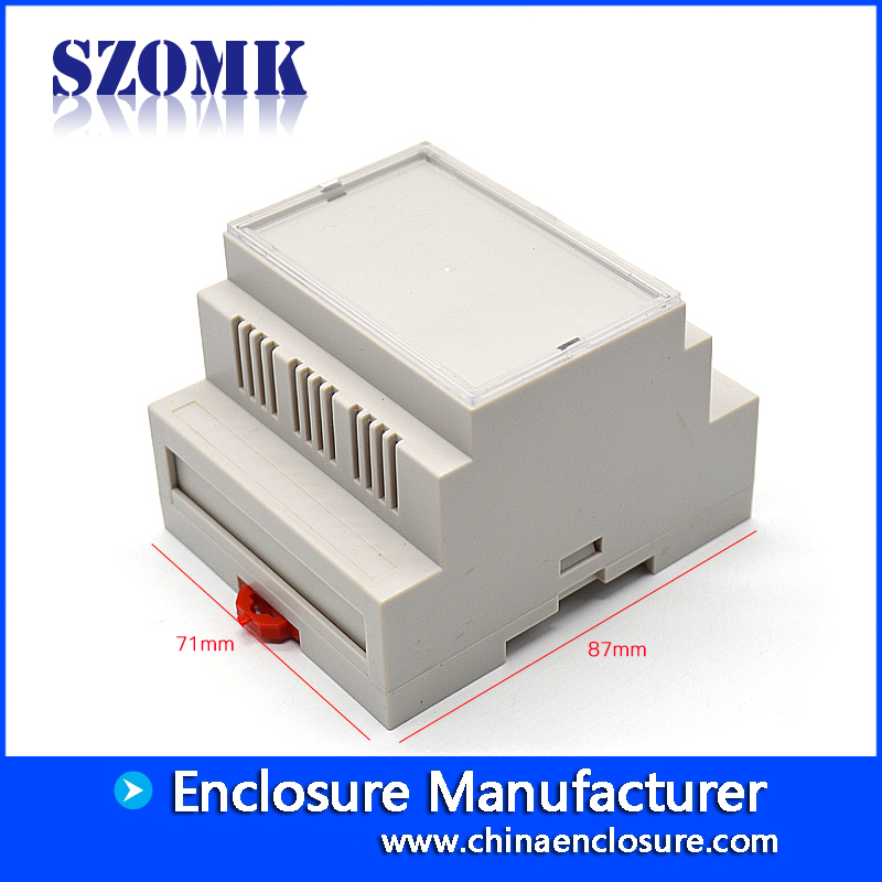 中国工业PLC盒端子连接器电气DIN导轨ABS塑料外壳AK-DR-41 87 * 60 * 71mm