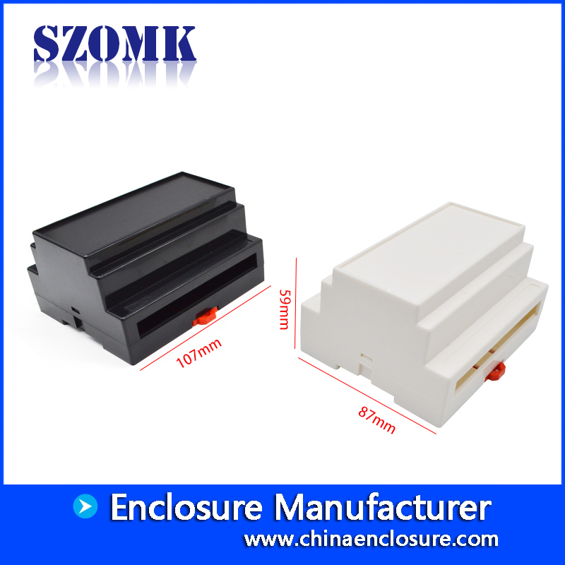 ABS plastic din rail industry control enclosure housing for PCB AK-DR-04 107*89*59mm