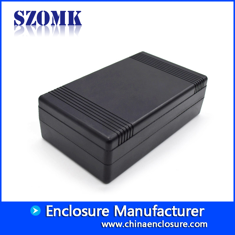 Szomk plastique boîte de commande pcb sorties boîtier boîtier boîtier noir boîte de distribution en plastique boîte électrique