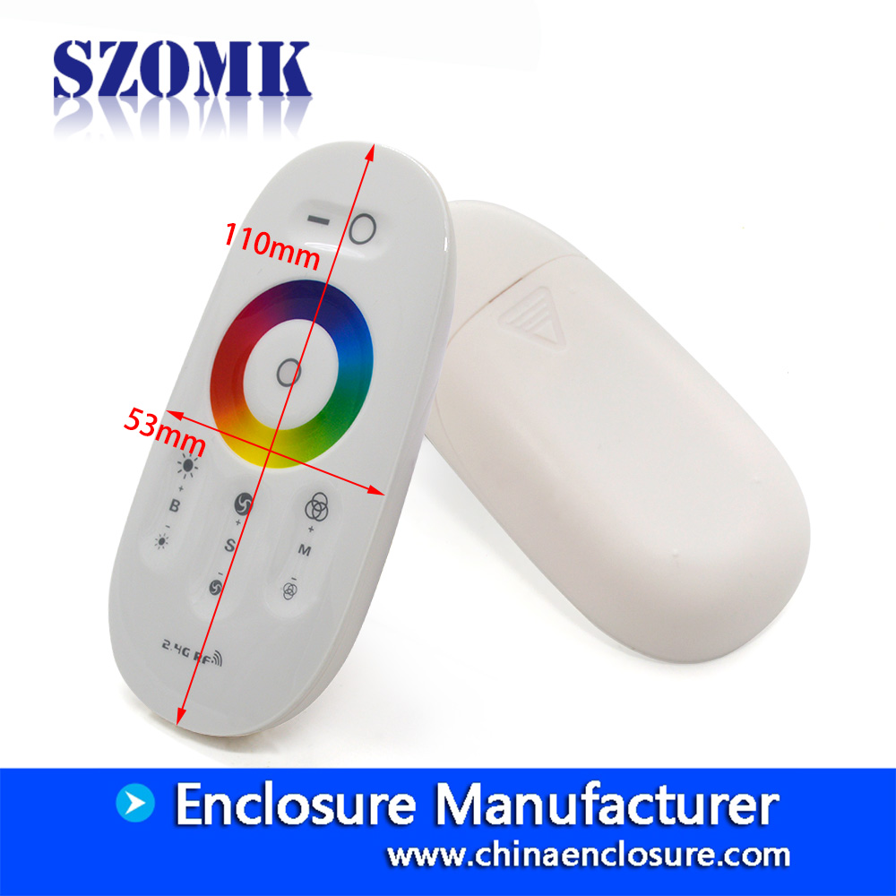 white customized plastic smart home LED box remote control enclosure size 110*53*21mm