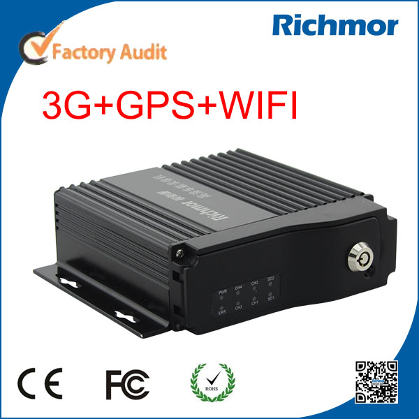 4CH 720P sd card ahd 3G mobile dvr with WIFI GPS G-sensor