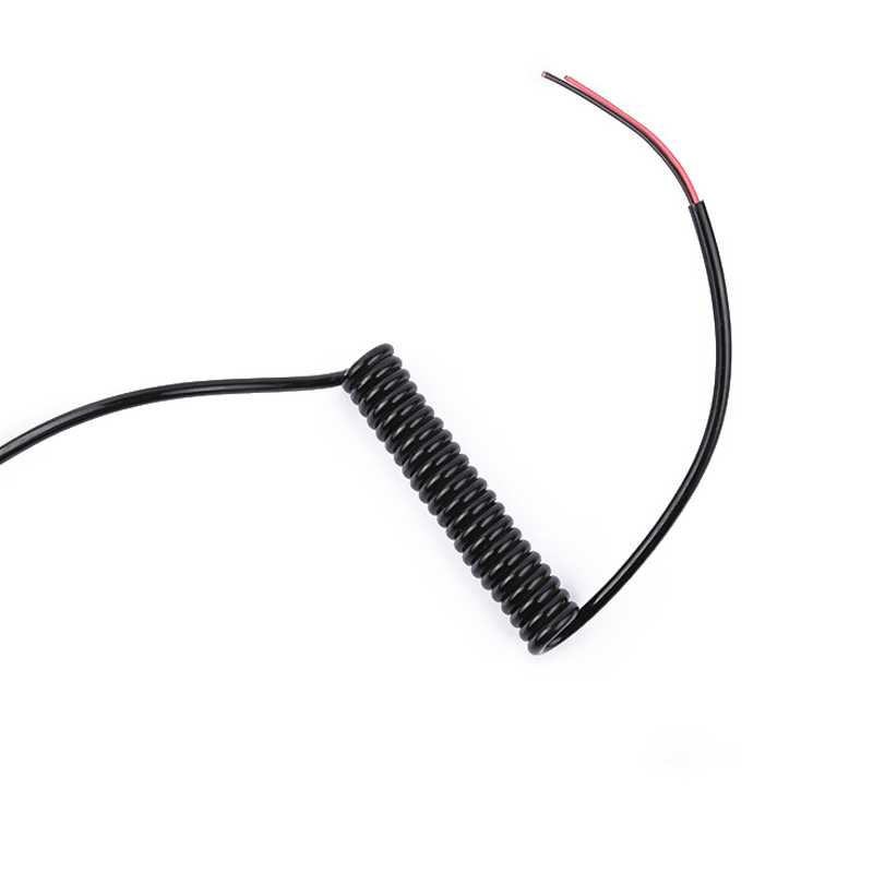 0,3 0,5 mm Nero PU Cavo flessibile a spirale a 2 conduttori flessibile personalizzato