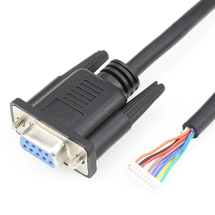 6FT customized molding d-sub connector DB9 Cable Female to Male plug RS232 serial computer cable