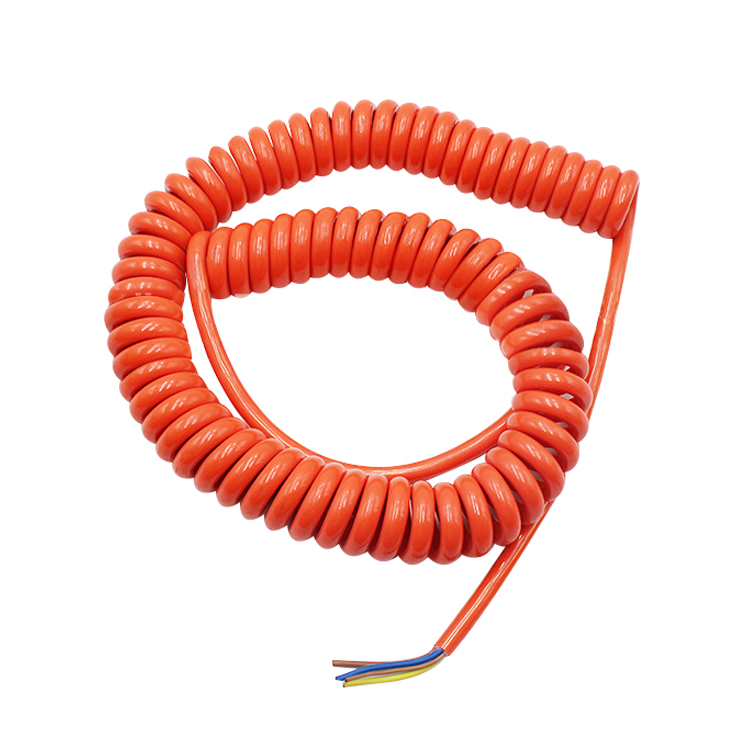 Oferta de fábrica en China naranja 2 3 4 5 6 8 cable en espiral o cable retráctil y cable de resorte
