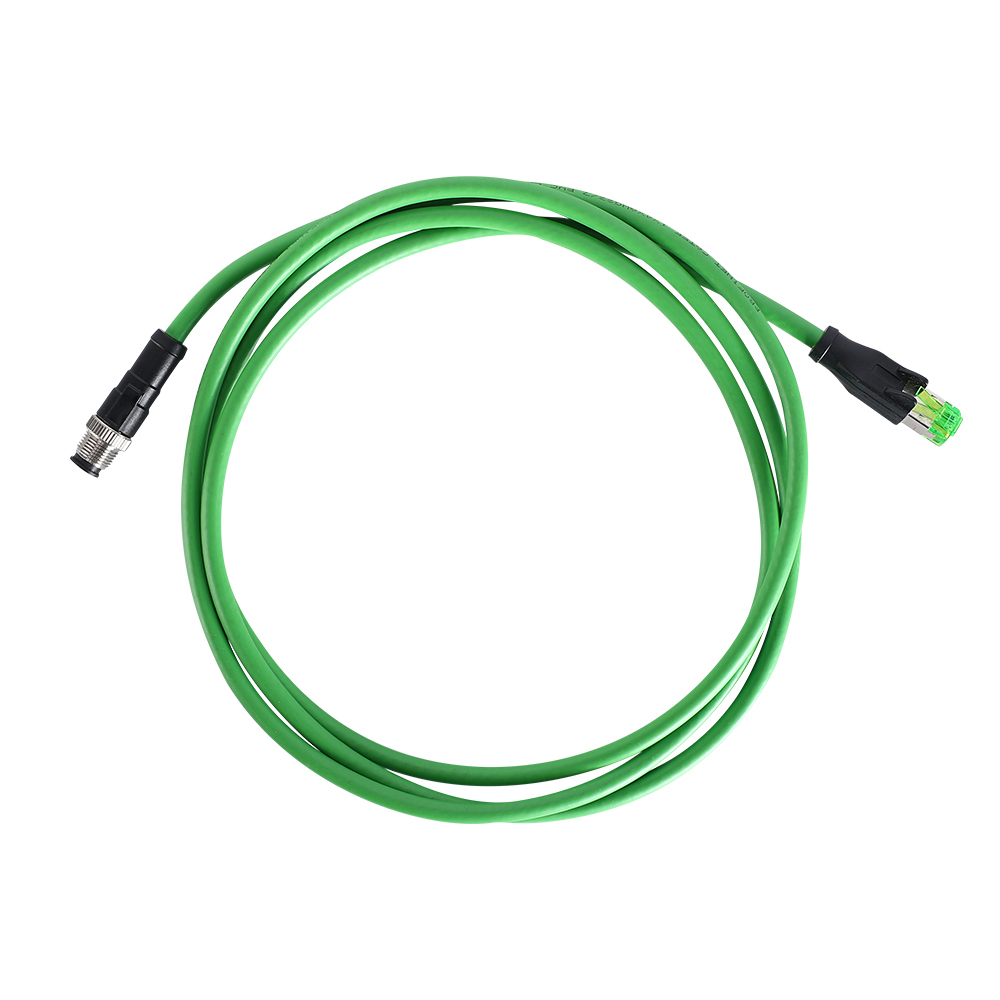 M12 4 pin D code to rj45 profinet cable