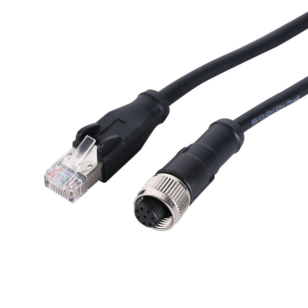 M12 to rj45 cat5e ethernet cable