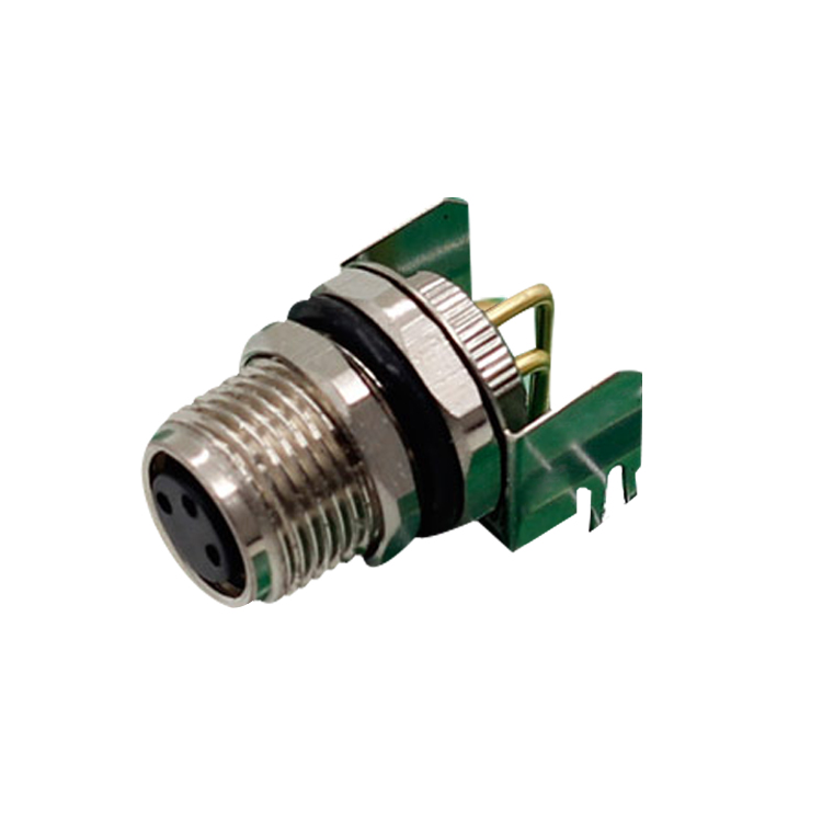 M8 3 4 5 pin male or female pcb type right angle connector