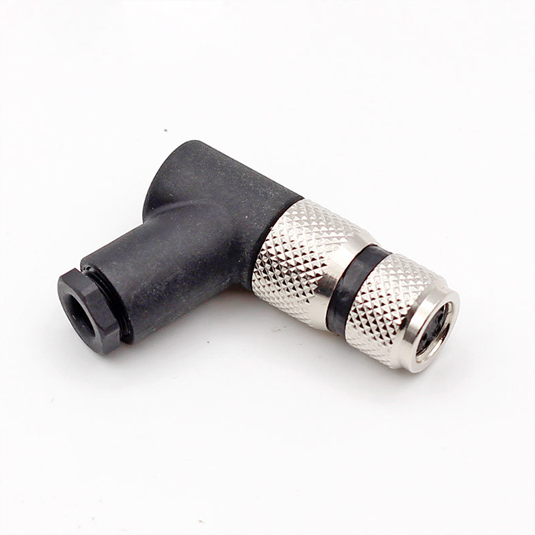 M8 A code 3 4 pin female right angle connector