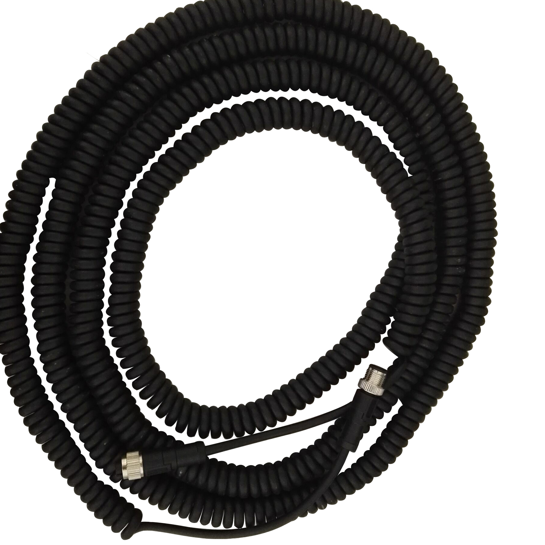 Uno de los fabricantes de longitud cerrada en espiral de 3000 mm de M12 macho hembra 3 4 5 6 8 12 17 cable de cable de alimentación eléctrica en espiral retráctil de núcleo