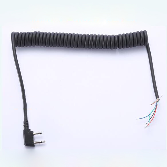 Two way radio spiral cable handheld terminal equipment spring cable,Phone coil cord K plug cable