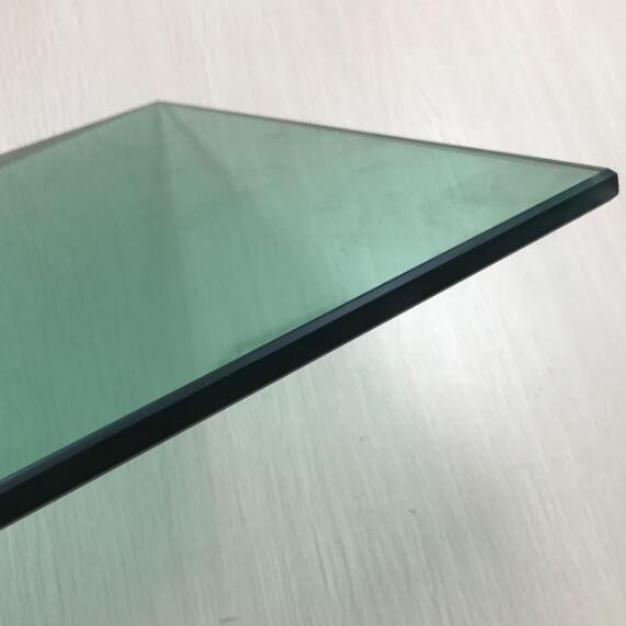 10mm light green toughened glass price, 3/8'' green colored tempered glass manufacturer China