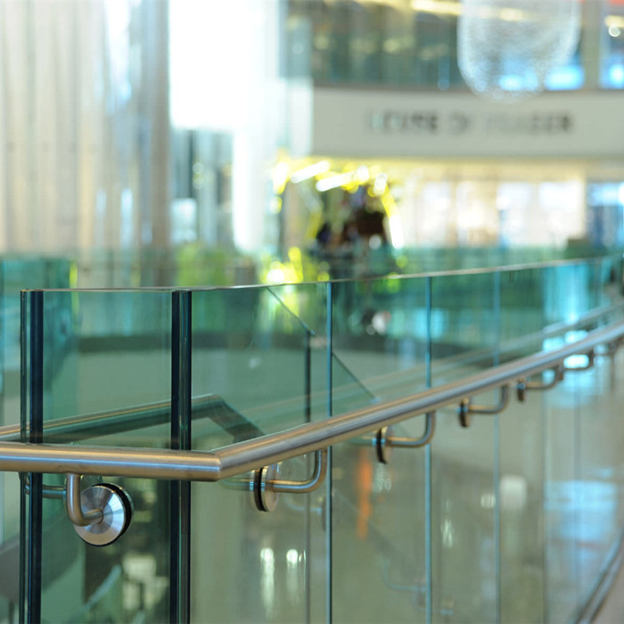 17.52mm transparent tempered laminated glass balustrade, 884 safety toughened laminated glass handrails, tempered laminated glass fence railing