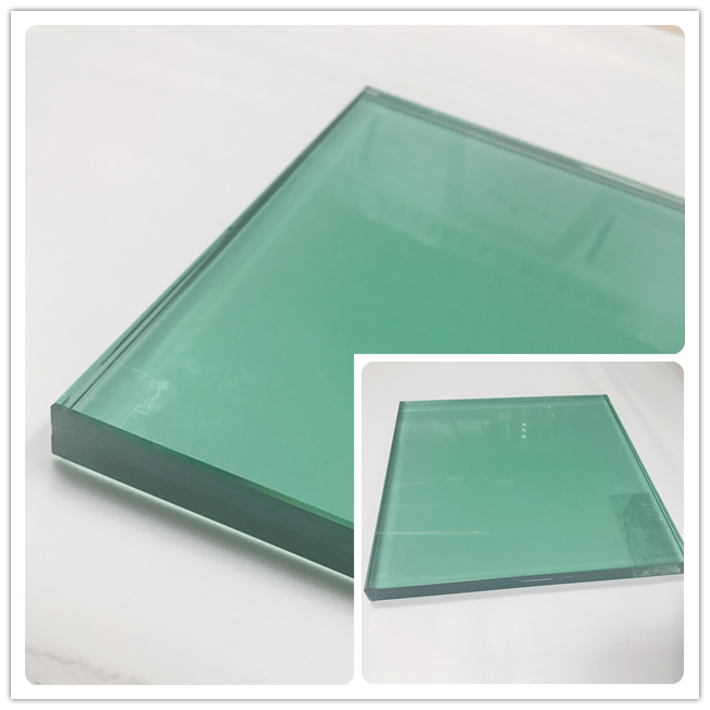 21.52mm F green color tempered laminated glass curtain wall,10104 French green toughened laminated glass roof