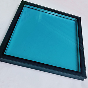Proveedor de vidrio aislante con doble acristalamiento de 26.38 mm, láminas de vidrio aislante laminado azul, vidrio aislante laminado de 6 mm + 12A + 4 mm + 0.38 mm PVB + 4 mm