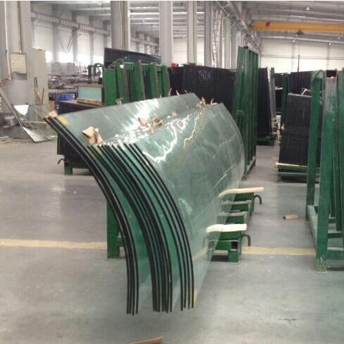 5+5mm curved laminated safety glass prices, 11.52mm bent laminated tempered glass manufacturers