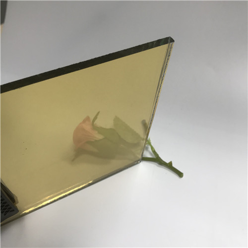 Cheap price 5mm golden tinted float reflective glass supplier China