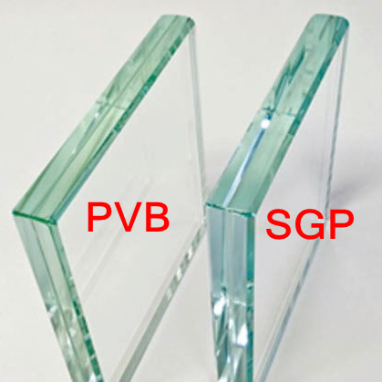 China safety SGP tempered laminated glass thickness 13.52mm, 17.52mm, 21.52mm