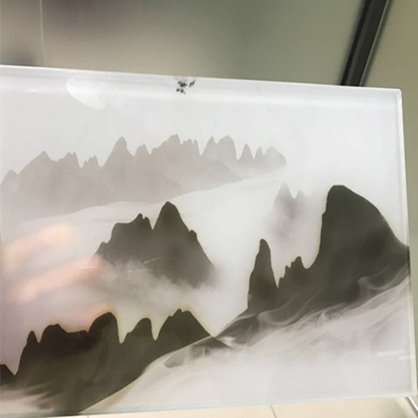 Chinese landscape painting decorative laminated glass supplier