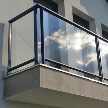 Pełne rozwiązanie aluminiowej ramy balustrady szklanej, balkonu szklanego, producenta poręczy aluminiowych