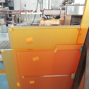 High performance and CE standard acid etched frosted satin colored pvb tempered laminated glass for decorative effects