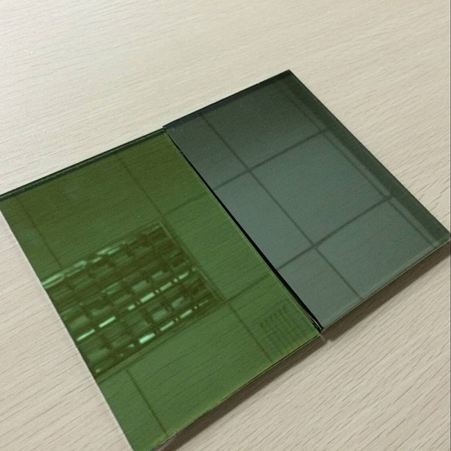 High quality good price 6mm dark green reflective glass factory