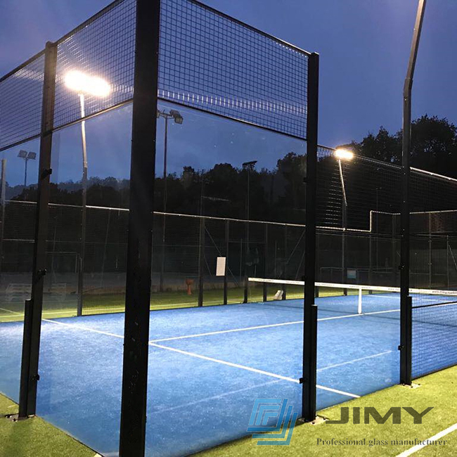 Professional manufacturer for glass padel court, 13.52mm tempered laminated padel glass, 10mm 12mm clear tempered glass tennis padel price