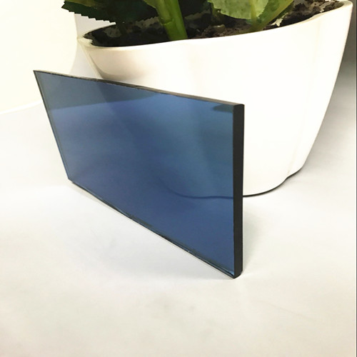 Wholesale price 6mm dark blue heat reflective coated glass supplier China