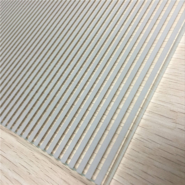 silk screen printing glass factory China,linear pattern white color silkscreen glass,white color ceramic frit glass cost