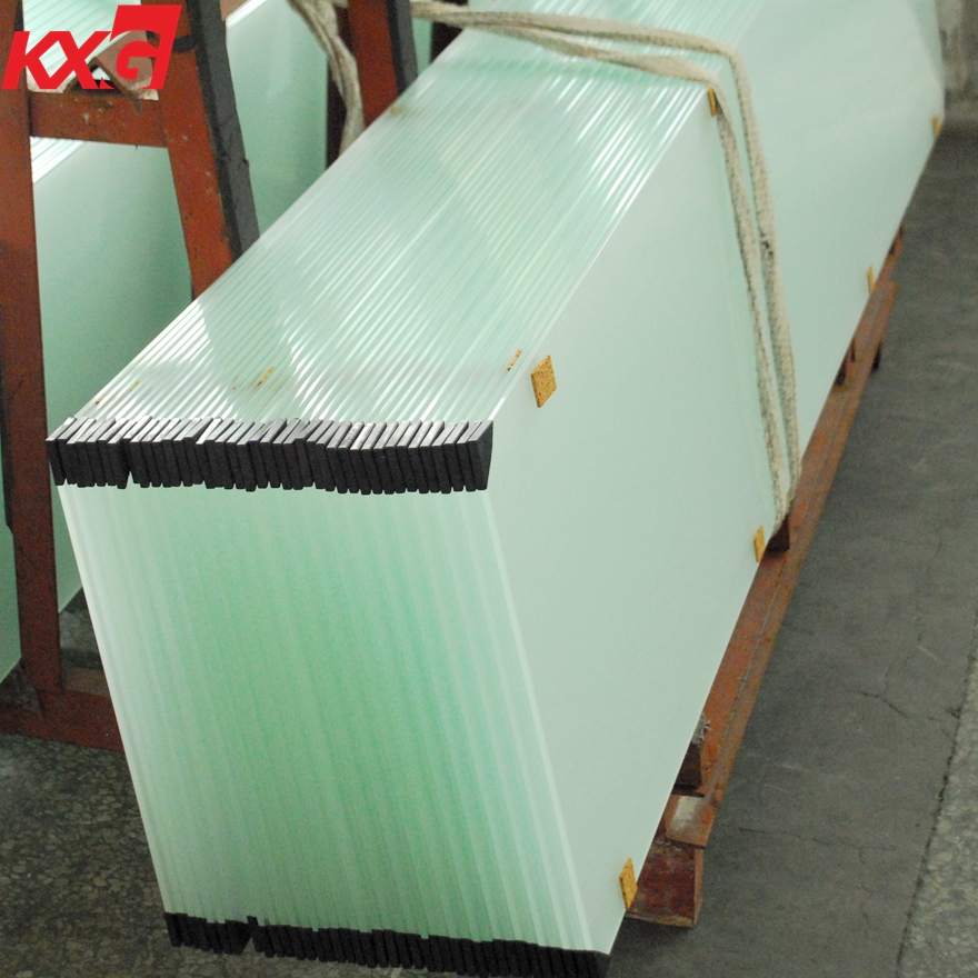 CE certification 10mm Acid Etched tempered glass factory China