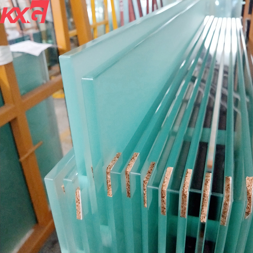 China building glass factory 10mm acid etched safety tempered glass, toughened frosted glass manufacturer