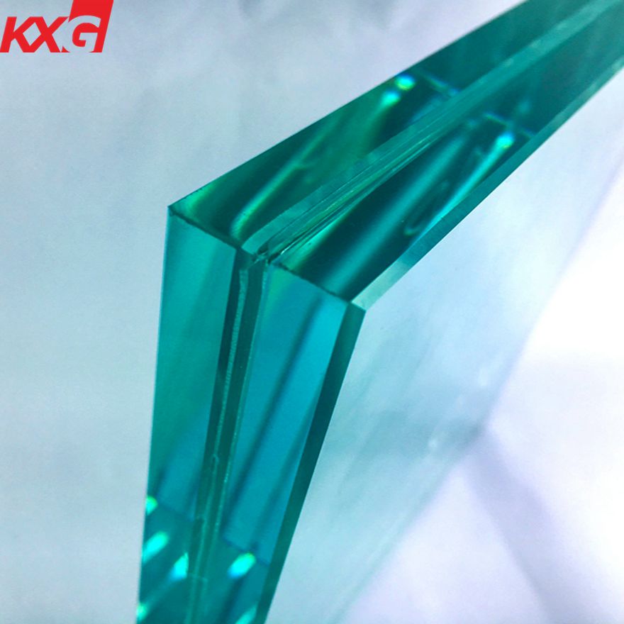 China low iron tempered laminated glass factory, 10 10 4 21.52mm ultra clear toughened glass price