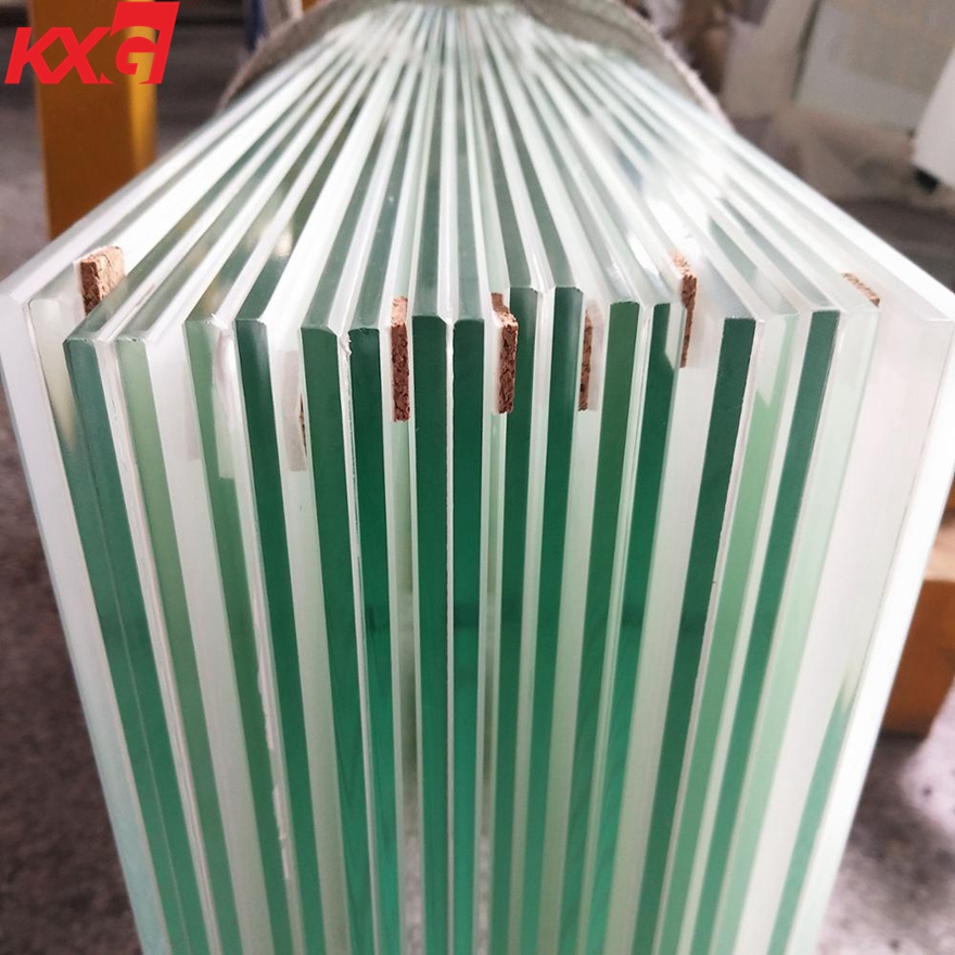 Good quality 6.38mm 11.52mm snow white ceramic white porcelain white color film laminated glass factory China
