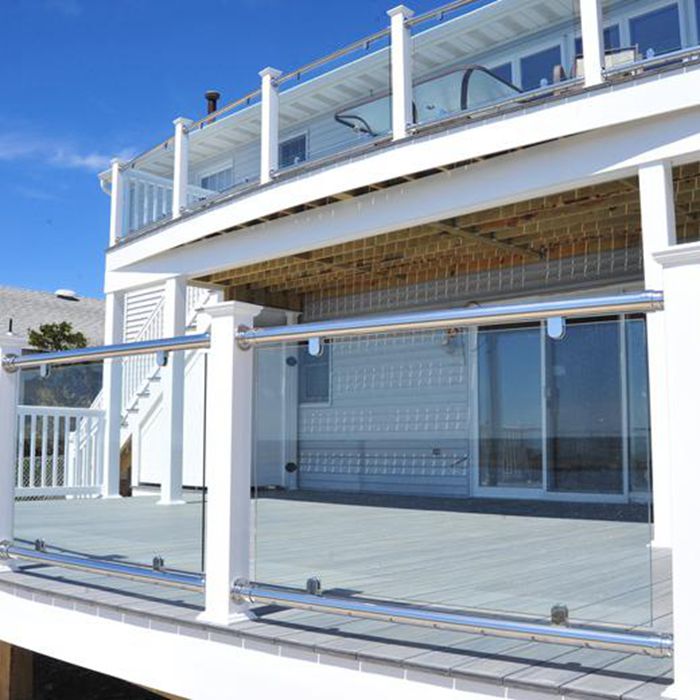 11.14mm clear tempered laminated glass balustrade, 5mm+5mm clear toughened laminated glass railing, 11.14mm ESG VSG balustrade