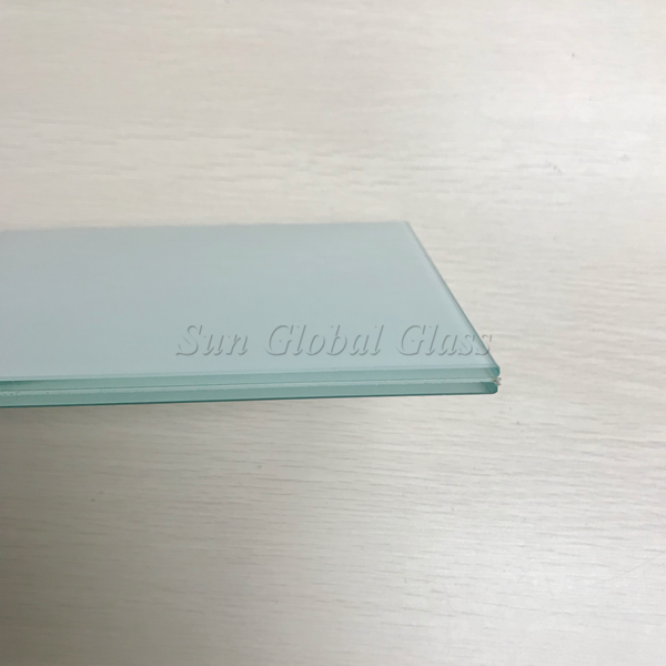 Cristal laminado endurecido con película blanca PVB de 11,52 mm, color blanco 554 PVB ESG VSG