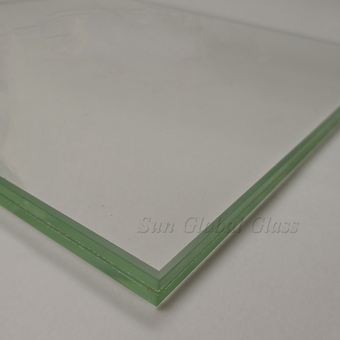 12.89mm SGP خفف زجاج مغلفة ، 6mm + 0.89 + 6mm SGP مغلفة الزجاج المقسى ، 12.89mm إعصار الزجاج الرقائقي