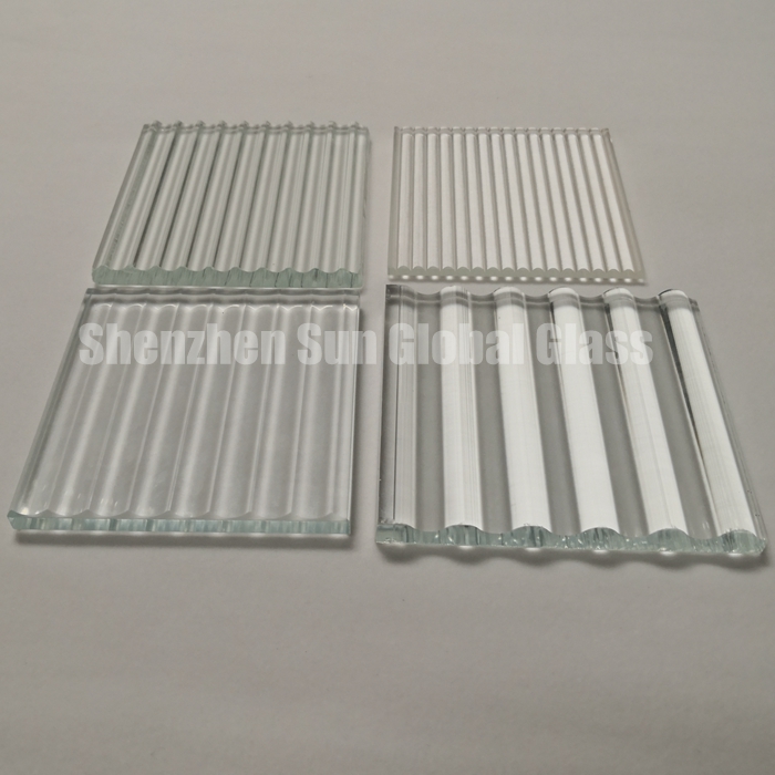 12mm fluted tempered glass, 1/2 inch low iron fluted toughened glass, 12mm fluted narrow reeded safety glass panel for interior decoration