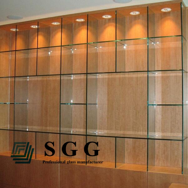 Bezpieczeństwo 12mm hartowane szkło, półki szklane, półki szklane prostokąta 12mm, 12mm jasne hartowanego szklane półki panelu