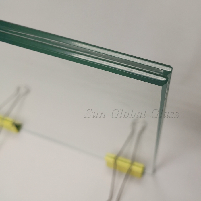 16.89mmハリケーン耐性合わせガラス、8mm + 0.89mm + 8mm sgp合わせガラス、バルコニー用手すり用sentryglasガラス